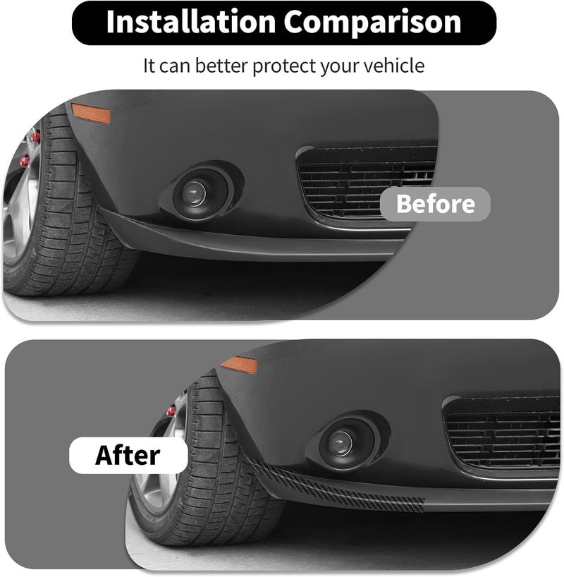 HTHE Carbon Fibre Front Shovels Cover Front Deflector Spoiler Bumper Lip Body Shovels Bumper Compatible with 2015+ Dodge Challenger SXT Exterior Accessories - Image 4